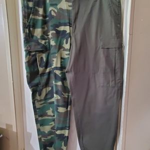 Two tone camouflage pants plus size